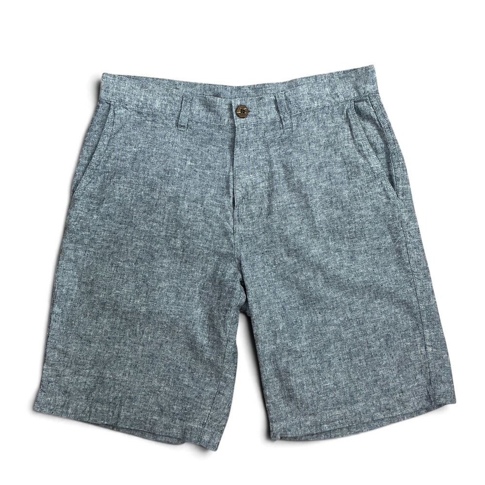 Patagonia Men's Back Step Shorts sz 30 Hemp Organic Cotton 10" Inseam Blue 57736